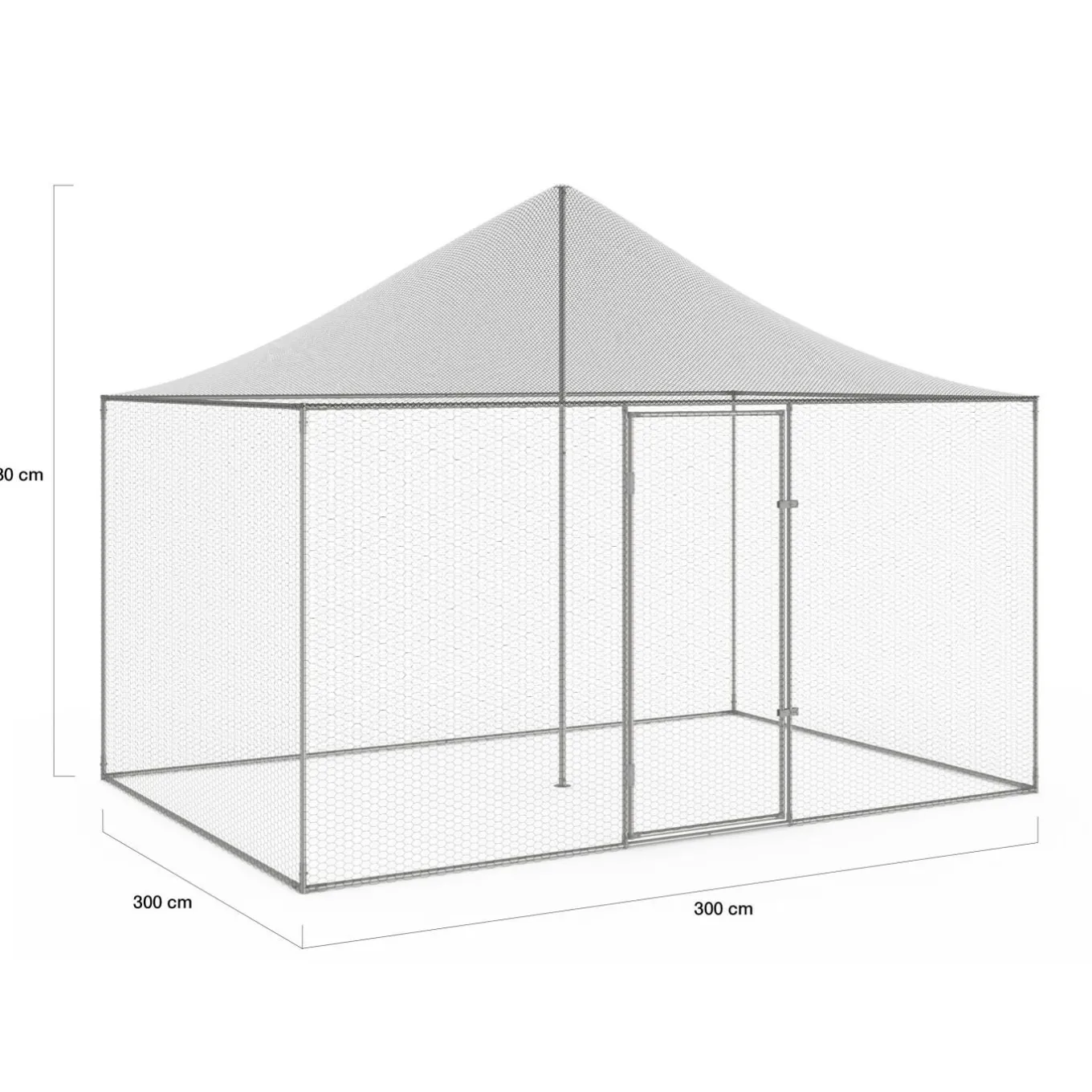 IDMarket Enclos poulailler en acier galvanisé 6 m² 3x2 m volière extérieure* Volières Et Enclos