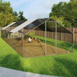 IDMarket Enclos poulailler 30m²* Volières Et Enclos|Poulaillers