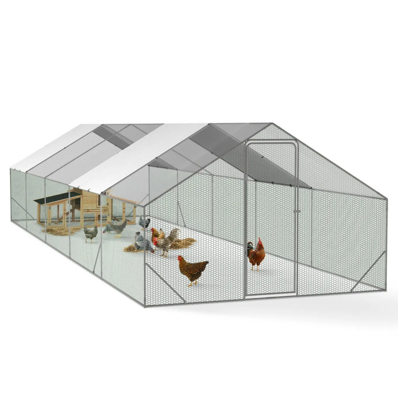 IDMarket Enclos poulailler 30m²* Volières Et Enclos|Poulaillers