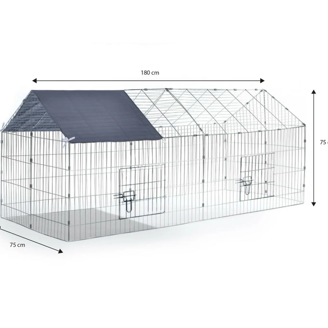 IDMarket Enclos pour lapin extérieur grillagé 1,35 m2* Volières Et Enclos