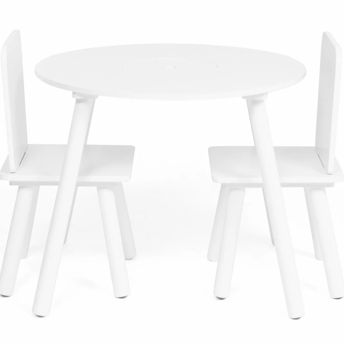 IDMarket Ensemble de table et chaises pour enfant en bois blanc*Enfant Meubles Blancs|Meubles En Bois