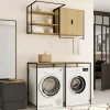 IDMarket Ensemble pour machine à laver et sèche-linge design industriel* Meubles Salle De Bain