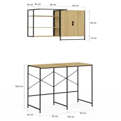 IDMarket Ensemble pour machine à laver et sèche-linge design industriel* Meubles Salle De Bain