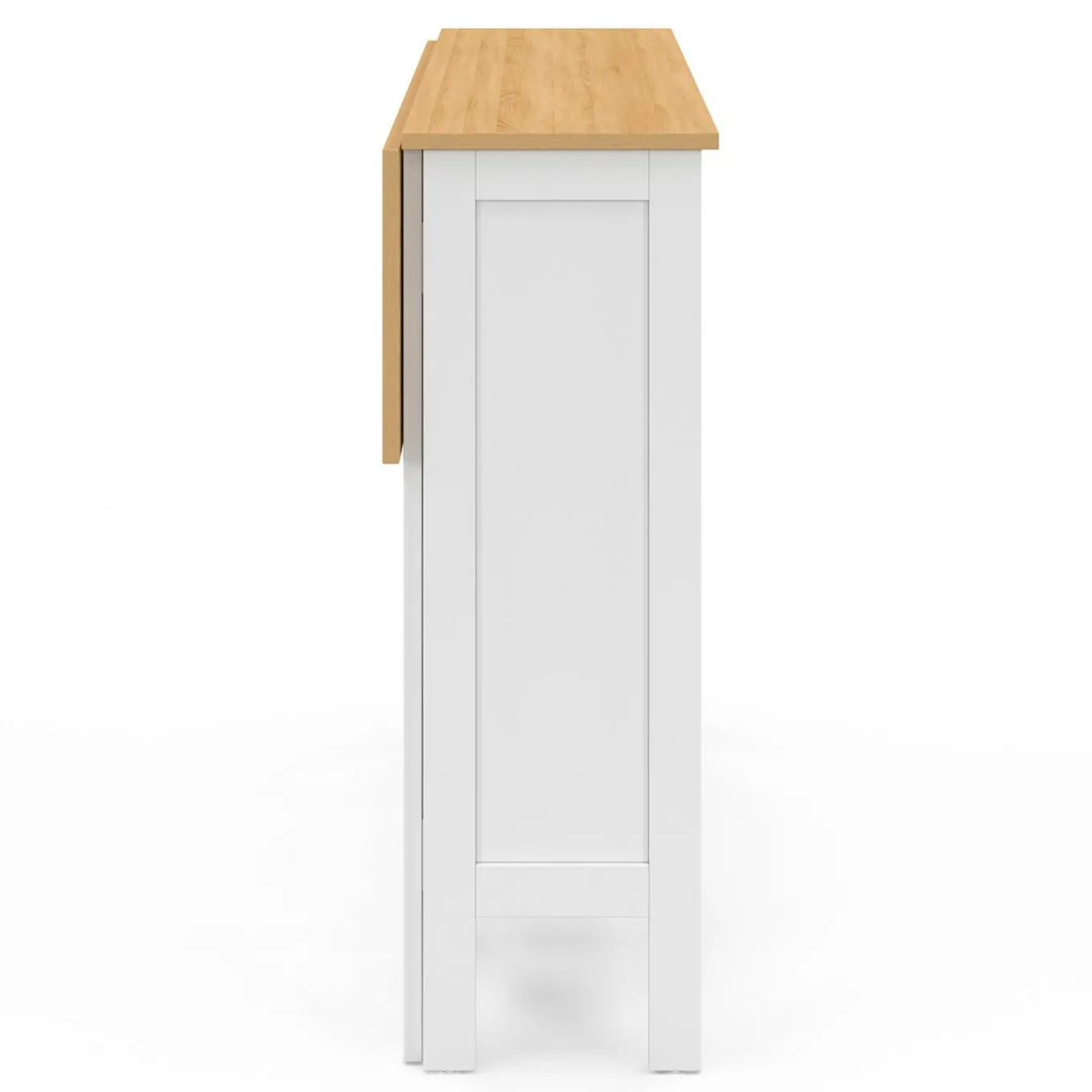 IDMarket Ensemble table de bar ilot et 2 tabourets bois blanc plateau façon hêtre* Meubles Hauts|Tables Hautes