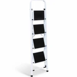 IDMarket Escabeau 4 marches pliable* Meubles Bricolage Et Rayonnage