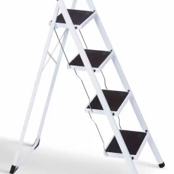 IDMarket Escabeau 4 marches pliable* Meubles Bricolage Et Rayonnage