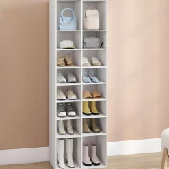 IDMarket Etagère à chaussures 16 compartiments* Collection Moderne|Meubles À Chaussures