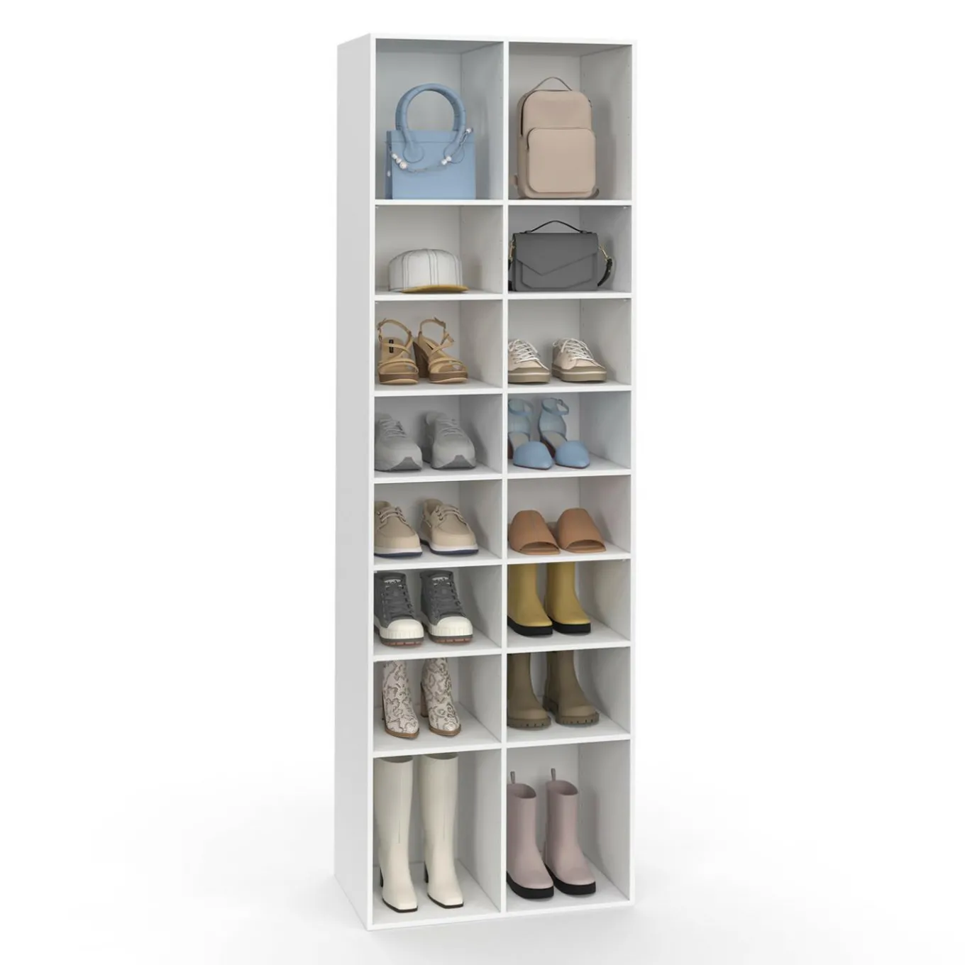 IDMarket Etagère à chaussures 16 compartiments* Collection Moderne|Meubles À Chaussures