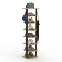 IDMarket Etagère à chaussures 8 niveaux* Meubles À Chaussures|Collection Industrielle