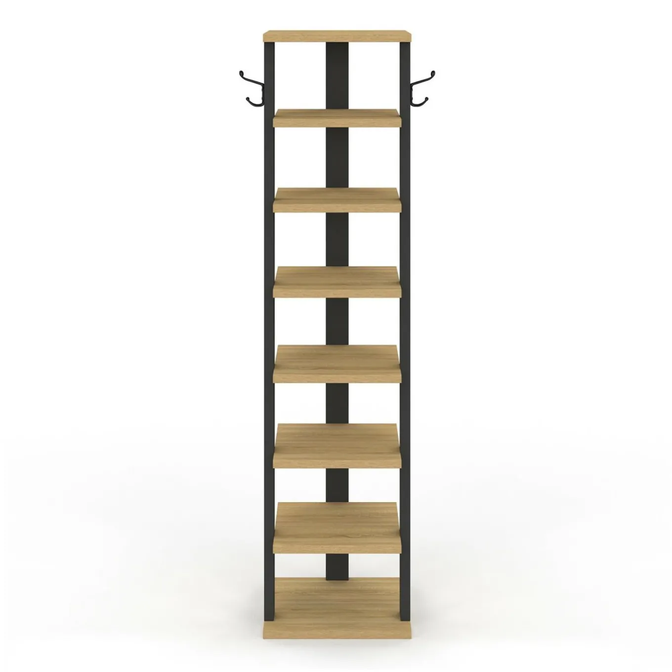 IDMarket Etagère à chaussures 8 niveaux* Meubles À Chaussures|Collection Industrielle