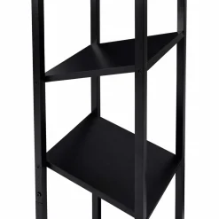 IDMarket Etagère de rangement pour bois de chauffage en acier noir* Accessoires Cheminée|Stockage Du Bois