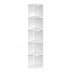 IDMarket Etagère murale d'angle 5 niveaux blanche à poser ou à fixer* Etagères|Collection Moderne