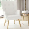 IDMarket Fauteuil bouclette blanche style scandinave* Collection Agencement Magasin|Collection Scandinave