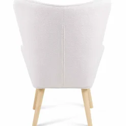 IDMarket Fauteuil bouclette blanche style scandinave* Collection Agencement Magasin|Collection Scandinave