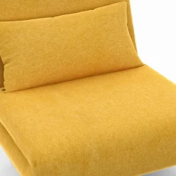 IDMarket Fauteuil convertible en lit 80x190cm tissu jaune* Collection Scandinave|Fauteuils