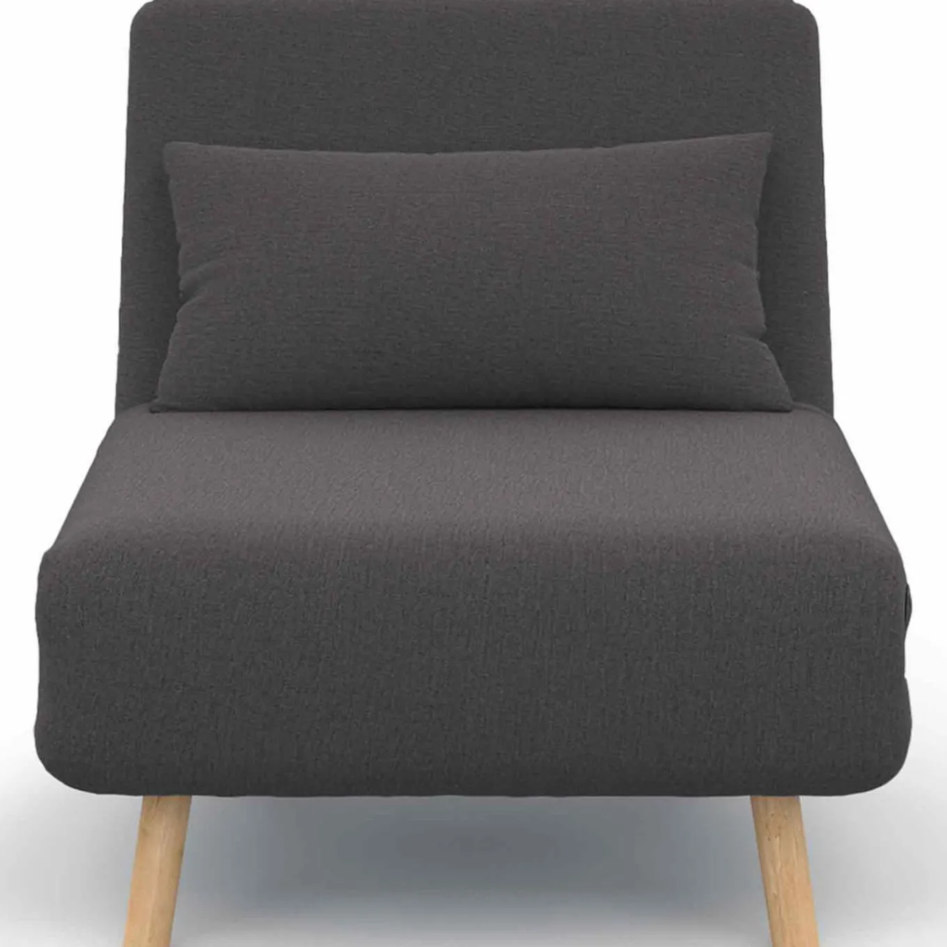 IDMarket Fauteuil convertible en lit 1 place gris anthracite* Collection Scandinave|Fauteuils