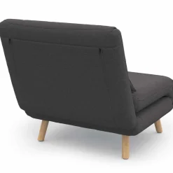 IDMarket Fauteuil convertible en lit 1 place gris anthracite* Collection Scandinave|Fauteuils