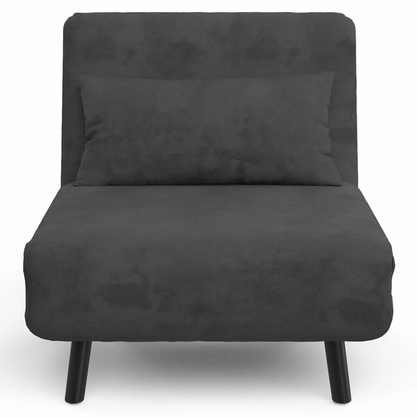 IDMarket Fauteuil convertible en lit 1 place velours gris anthracite* Fauteuils