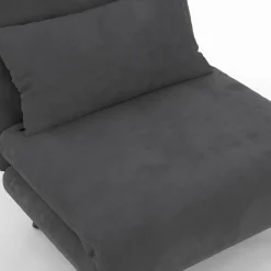 IDMarket Fauteuil convertible en lit 1 place velours gris anthracite* Fauteuils