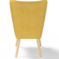 IDMarket Fauteuil design scandinave jaune moutarde* Collection Scandinave|Collection Agencement Magasin