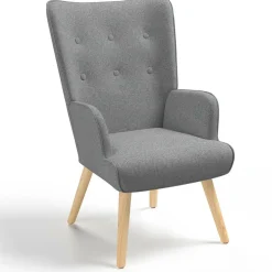 IDMarket Fauteuil design scandinave gris clair* Collection Agencement Magasin|Collection Scandinave