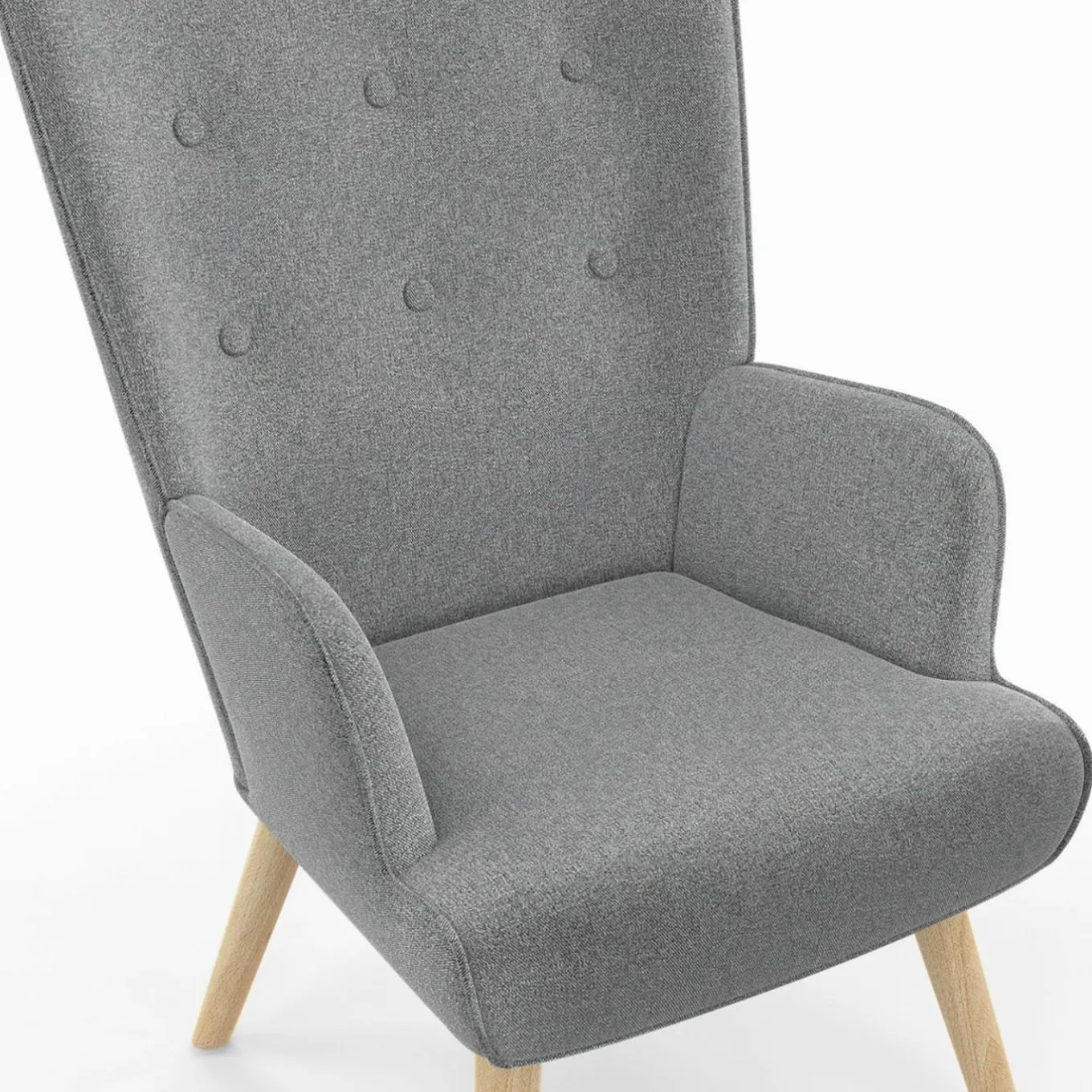 IDMarket Fauteuil design scandinave gris clair* Collection Agencement Magasin|Collection Scandinave