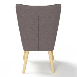 IDMarket Fauteuil en tissu gris, blanc et noir style scandinave* Collection Scandinave|Salon Complet