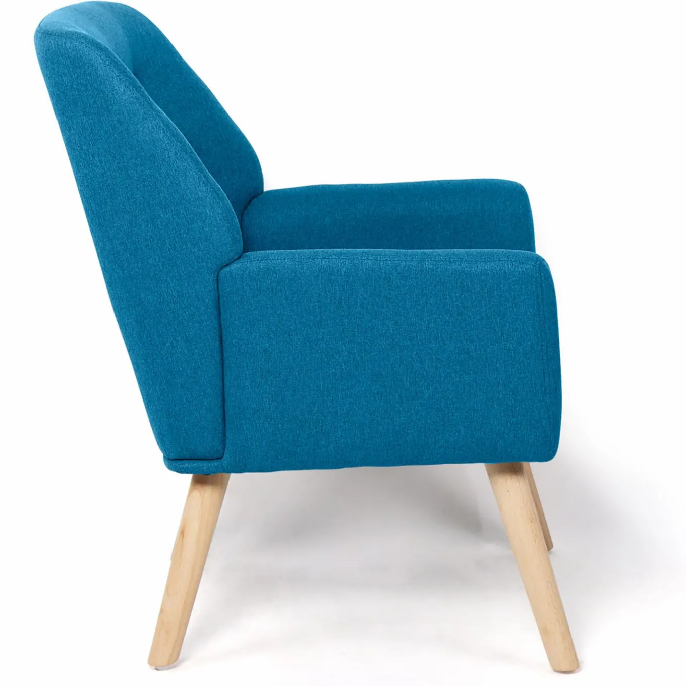 IDMarket Fauteuil scandinave bleu canard* Collection Agencement Magasin|Collection Scandinave