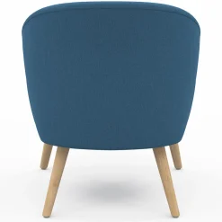 IDMarket Fauteuil scandinave cabriolet bleu* Fauteuils