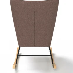 IDMarket Fauteuil scandinave en tissu à bascule patchwork multicouleurs* Collection Scandinave|Fauteuils