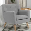 IDMarket Fauteuil scandinave gris chiné* Collection Agencement Magasin|Collection Scandinave