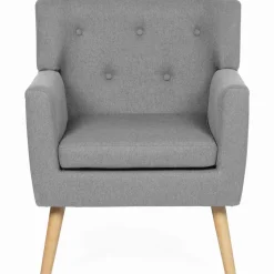IDMarket Fauteuil scandinave gris chiné* Collection Agencement Magasin|Collection Scandinave
