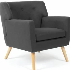 IDMarket Fauteuil scandinave gris anthracite* Collection Agencement Magasin|Collection Scandinave