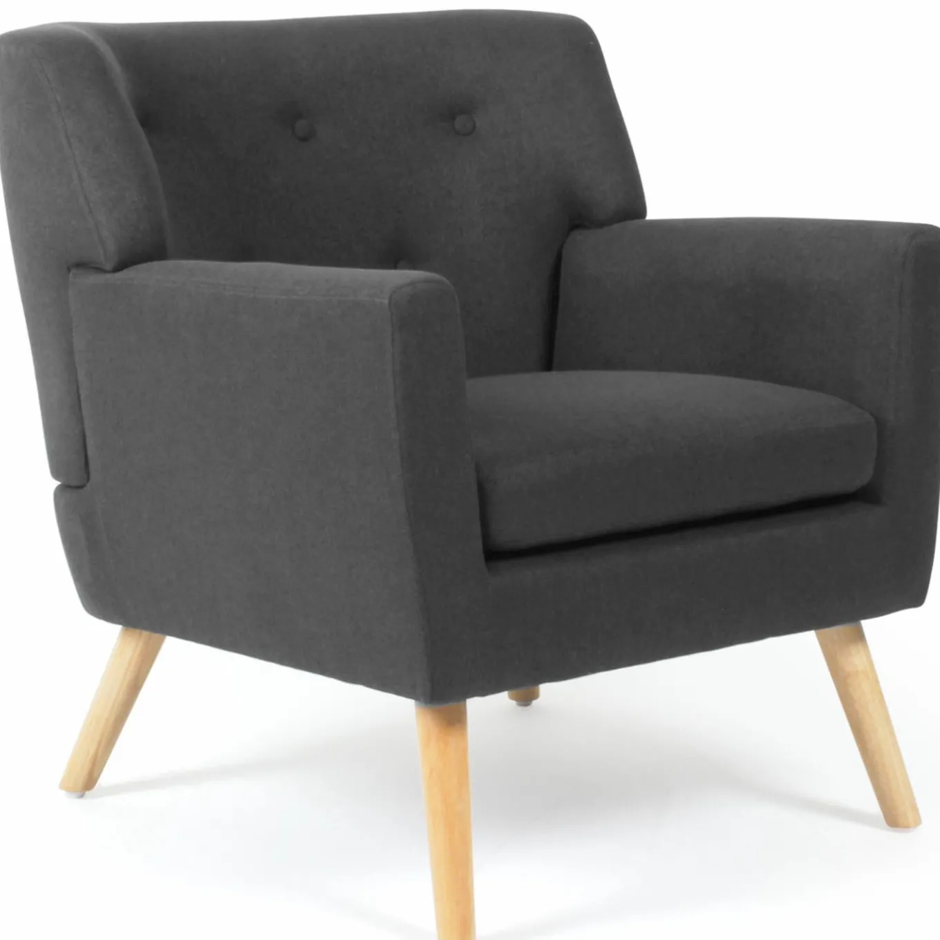 IDMarket Fauteuil scandinave gris anthracite* Collection Agencement Magasin|Collection Scandinave