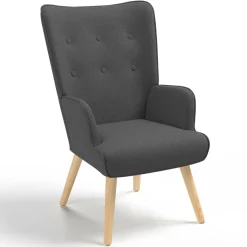 IDMarket Fauteuil scandinave gris anthracite IVAR* Collection Agencement Magasin|Collection Scandinave