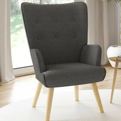 IDMarket Fauteuil scandinave gris anthracite IVAR* Collection Agencement Magasin|Collection Scandinave