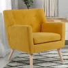 IDMarket Fauteuil scandinave jaune moutarde* Collection Agencement Magasin|Collection Scandinave