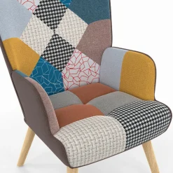 IDMarket Fauteuil scandinave multicolore* Collection Agencement Magasin|Collection Scandinave