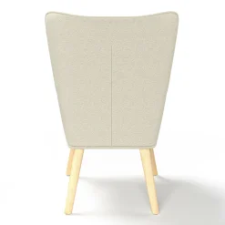 IDMarket Fauteuil scandinave tissu beige* Collection Scandinave|Fauteuils