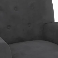 IDMarket Fauteuil scandinave velours gris anthracite* Fauteuils