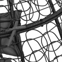 IDMarket Fauteuil œuf suspendu avec coussins gris* Fauteuils De Jardin