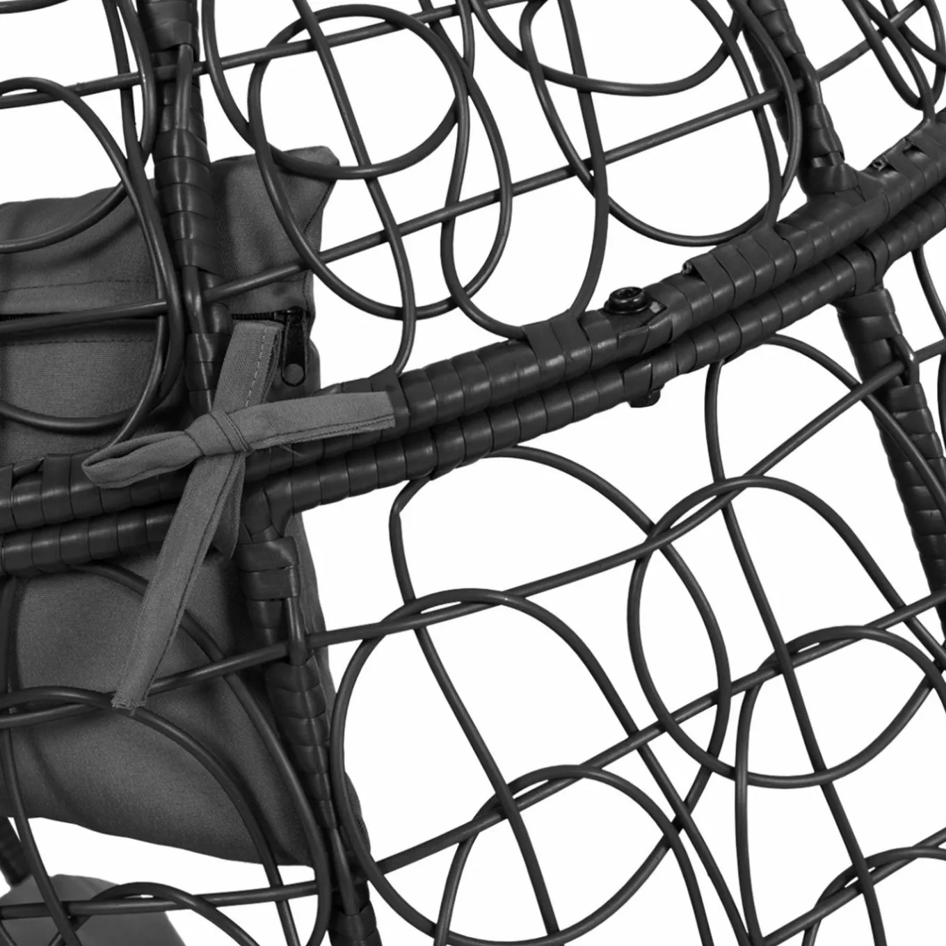 IDMarket Fauteuil œuf suspendu avec coussins gris* Fauteuils De Jardin