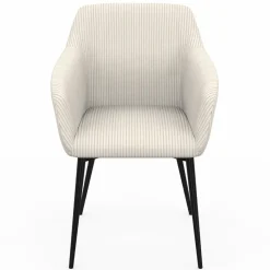 IDMarket Fauteuils de table en velours côtelé beige : lot de 2* Collection Design|Tables Et Chaises