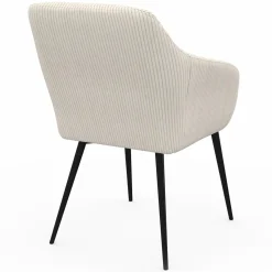 IDMarket Fauteuils de table en velours côtelé beige : lot de 2* Collection Design|Tables Et Chaises