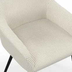 IDMarket Fauteuils de table en velours côtelé beige : lot de 2* Collection Design|Tables Et Chaises