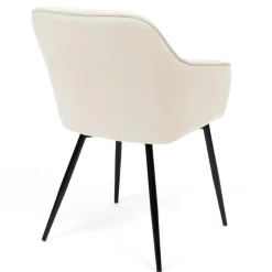 IDMarket Fauteuils de table en velours beige* Collection Vintage|Chaises