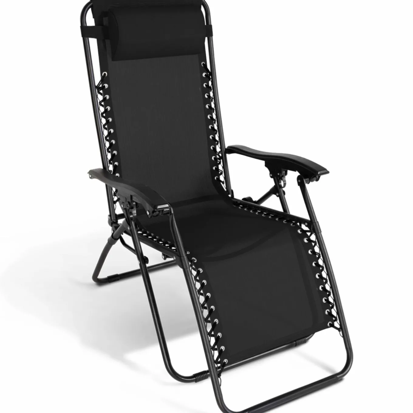 IDMarket Fauteuils RELAX grand confort noir* Fauteuils De Jardin