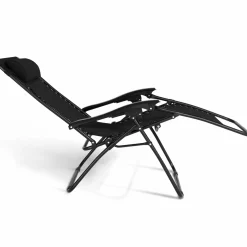 IDMarket Fauteuils RELAX grand confort noir* Fauteuils De Jardin