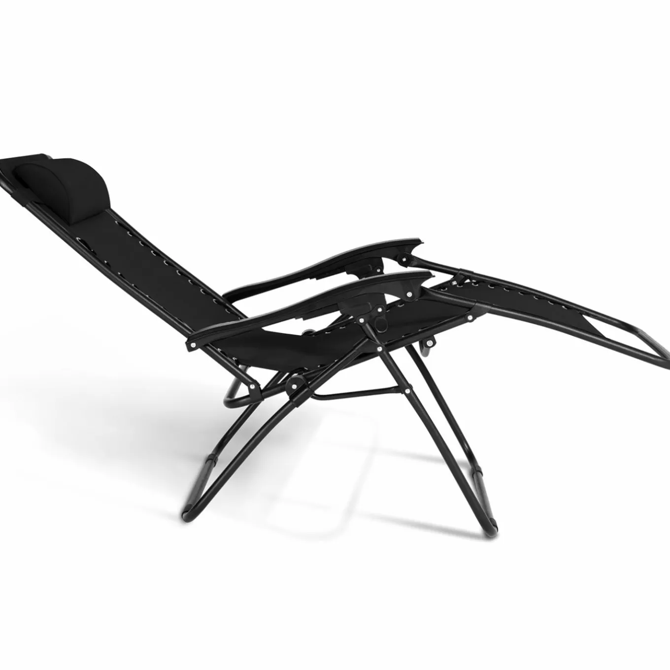 IDMarket Fauteuils RELAX grand confort noir* Fauteuils De Jardin