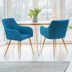 IDMarket Fauteuils scandinaves bleu canard* Collection Agencement Magasin|Collection Scandinave